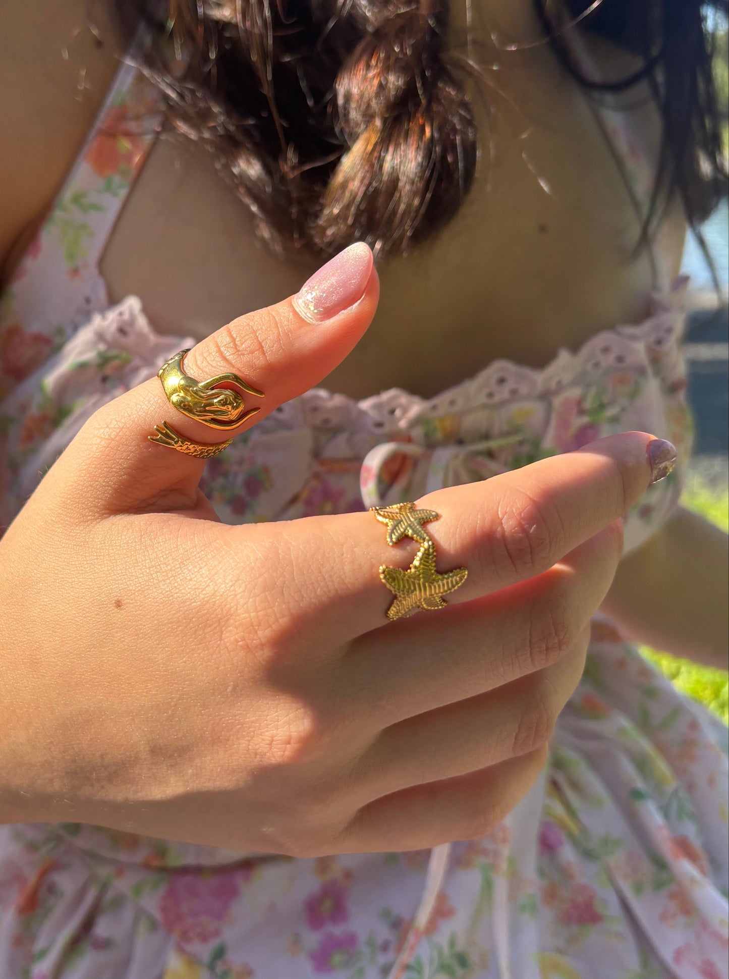 Adjustable Starfish Ring