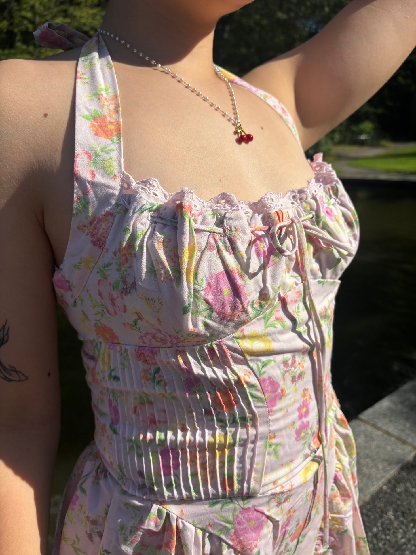 Baby Pink Floral Sundress
